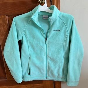 COLUMBIA -Girls L-Fleece Light Teal Zip Up